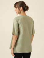 Airlight Gathered Top - Sage