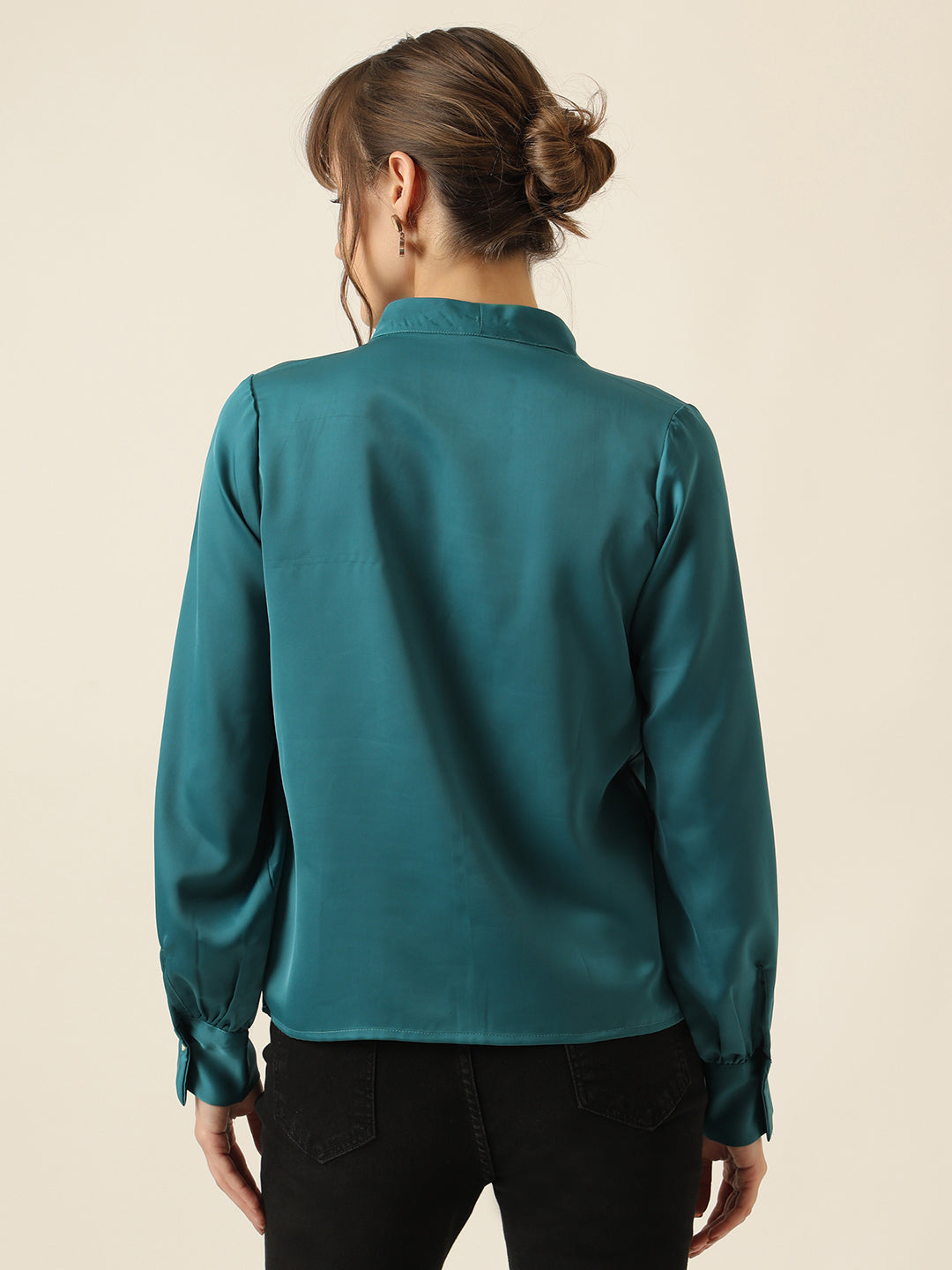Pearl Luxe Blouse - Teal