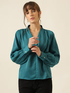 Pearl Luxe Blouse - Teal