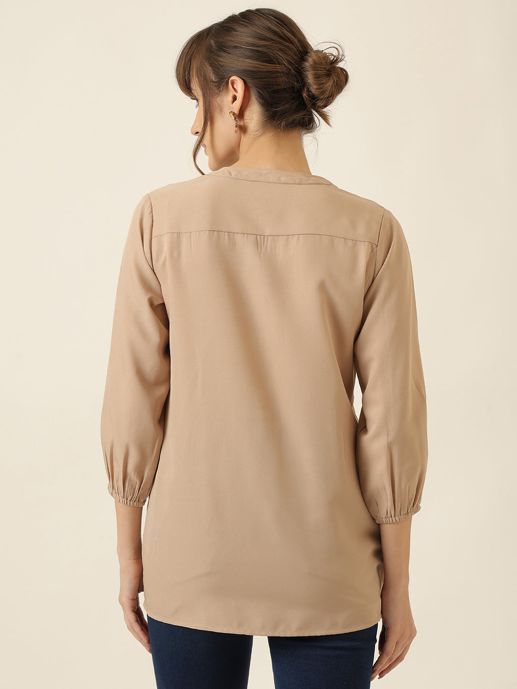 Poise Drape Tunic - Beige