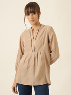 Poise Drape Tunic - Beige