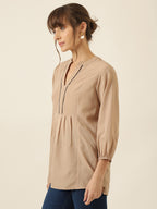 Poise Drape Tunic - Beige