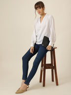 Pearl Luxe Blouse - White