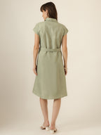 Breeze Belt Dress - Sage