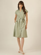 Breeze Belt Dress - Sage