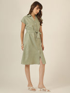 Breeze Belt Dress - Sage