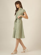 Breeze Belt Dress - Sage