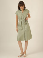 Breeze Belt Dress - Sage