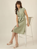 Breeze Belt Dress - Sage