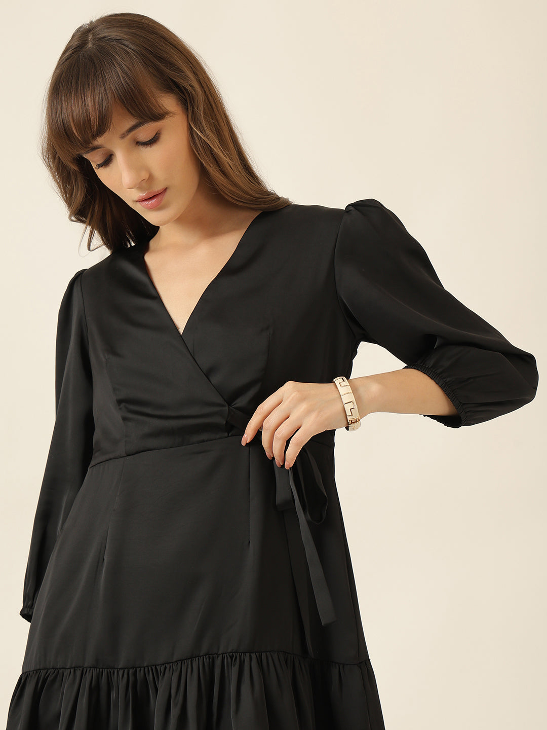 Midnight Ruffle Dress - Black