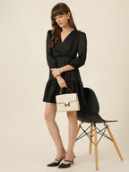 Midnight Ruffle Dress - Black