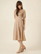 Midnight Romance Dress - Beige
