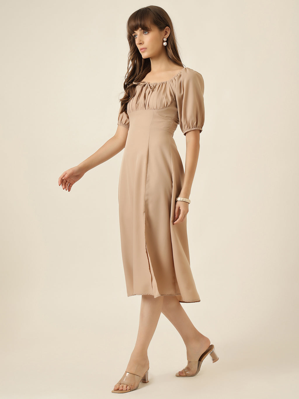 Midnight Romance Dress - Beige