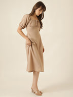 Midnight Romance Dress - Beige