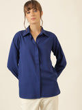 Modern Ease Shirt  - Blue