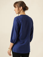 Poise Drape Tunic - Blue