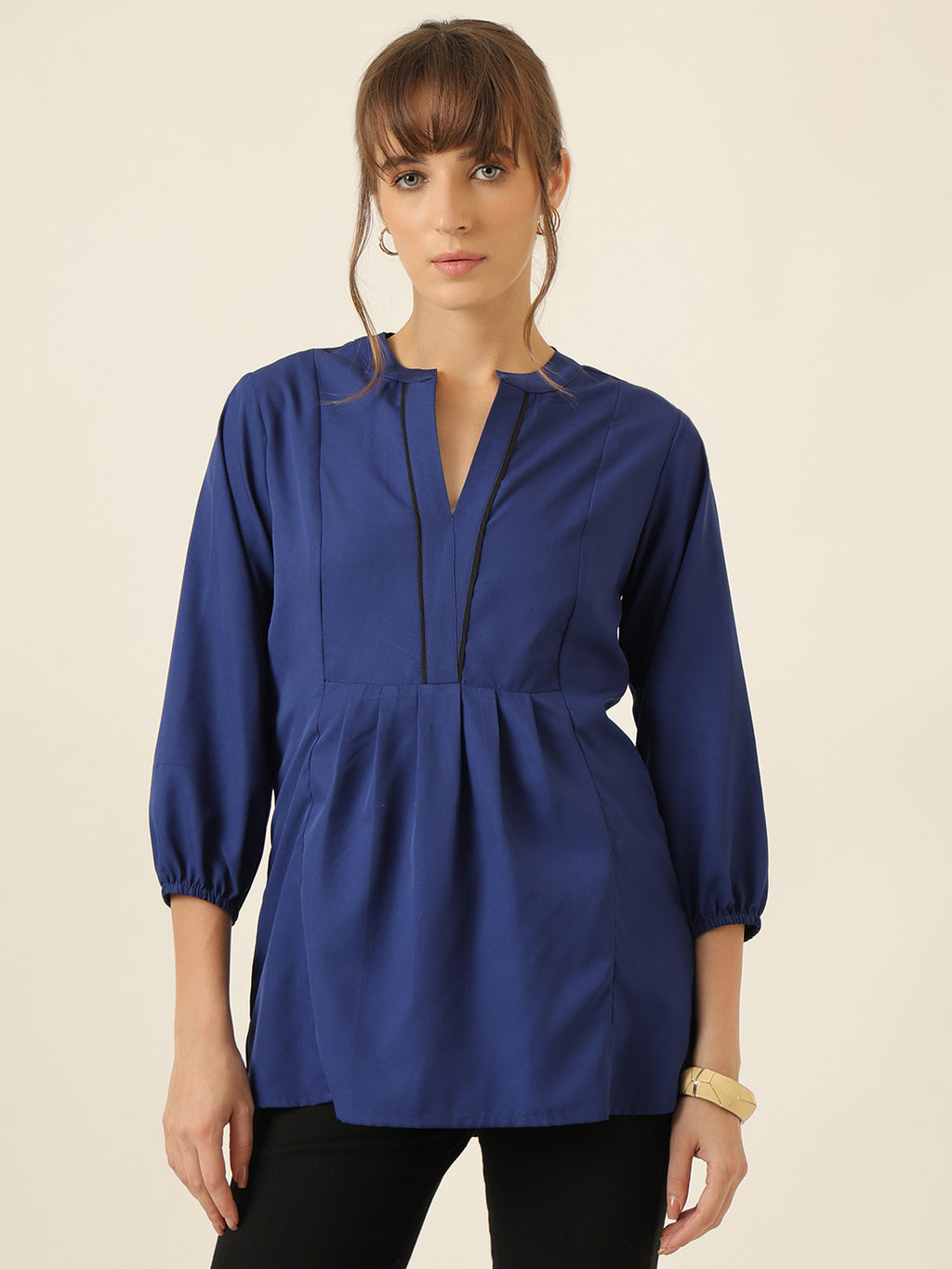 Poise Drape Tunic - Blue