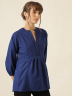 Poise Drape Tunic - Blue