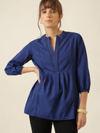 Poise Drape Tunic - Blue