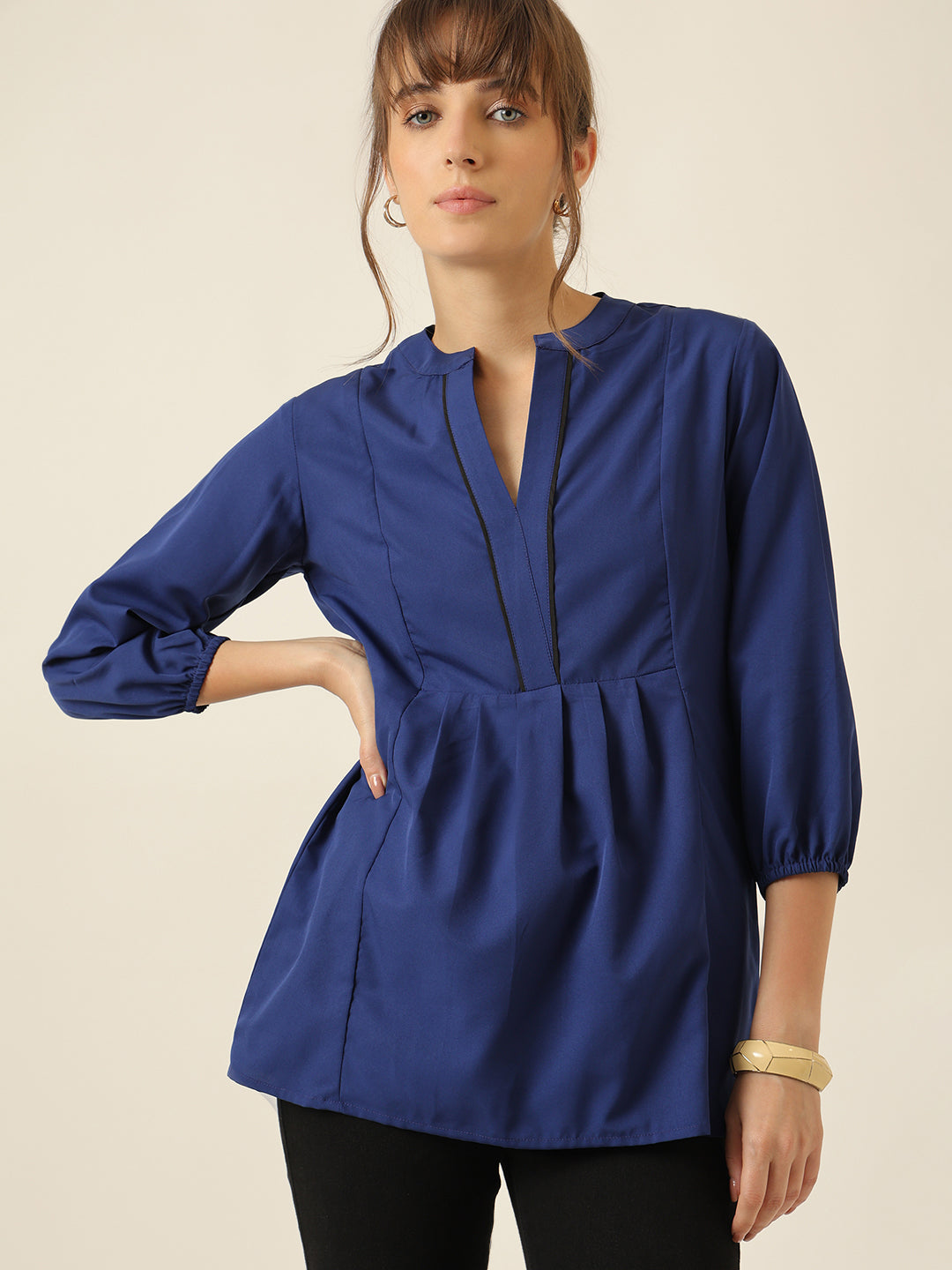 Poise Drape Tunic - Blue